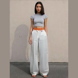 Fila white track pants size medium